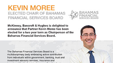Kevin Moree Elected Chair of Bahamas Financial Services Board